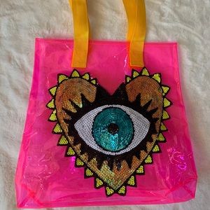 Clear pink bag